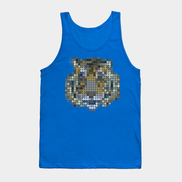 Tiger Face Dots Tank Top by ellenhenryart